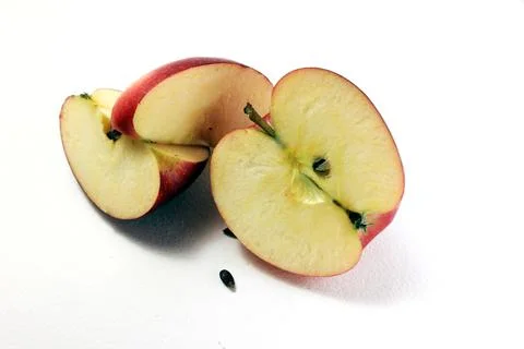 Fresh Cut apple on white background stock photo Stock Photos