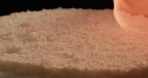 Fresh cut bun in fire on a black background. Delicious hamburger or cheeseburger Stock Footage 294484989