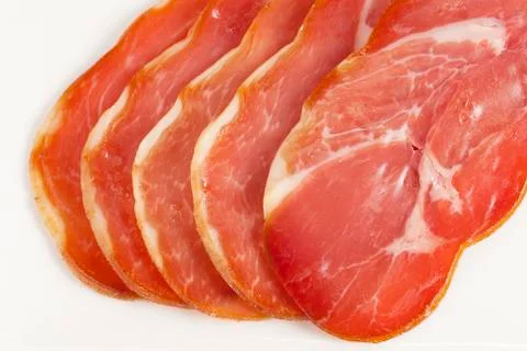 Fresh cut of ham Stock Photos