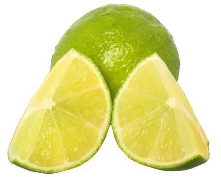 Fresh cut lime close up Foto stock