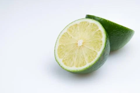 Fresh cut lime - isolated Stock Photos