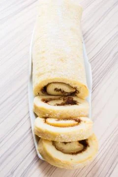 The fresh cut roll Stock Photos