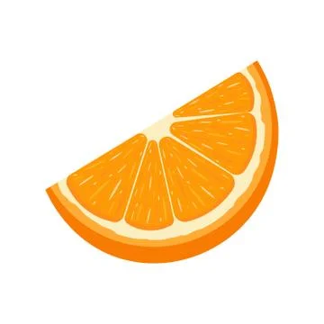 Fresh cut slice orange fruit isolated on white background. Tangerine. Organic Stock Illustration