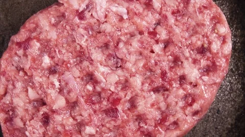 Fresh cutlets rotate background top view Stock Footage 101594965