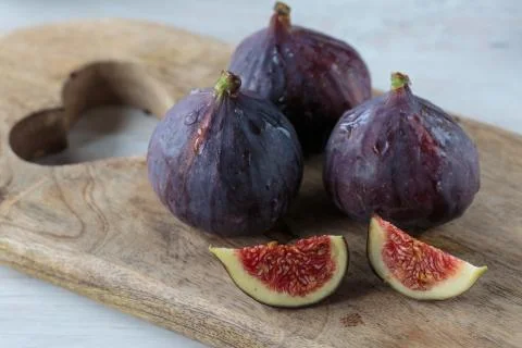 Fresh dark figs Stock Photos
