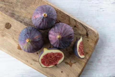 Fresh dark figs Stock Photos