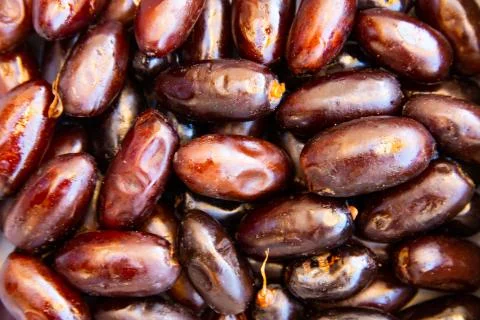 Fresh dates. A background of fresh dates Stock Photos