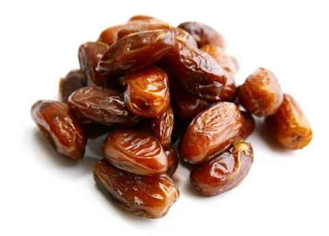 Fresh dates on white background 스톡 사진