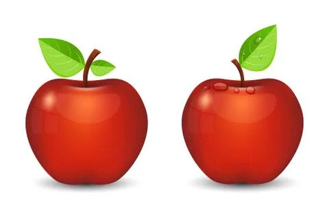 Fresh delicious apple vector design illustration isolated on white background Stock Illustration