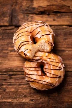 Fresh donuts close up Stock Photos