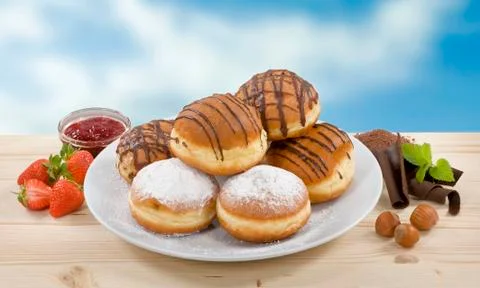 Fresh donuts Stock Photos