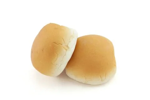 Fresh double bread isolated on white background Stock Photos