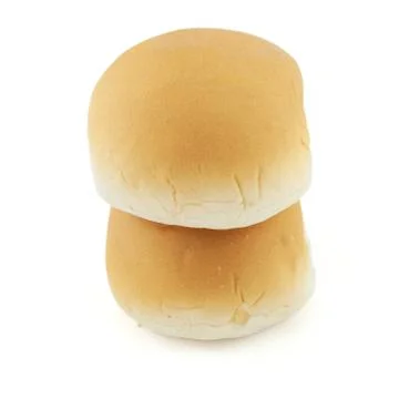 Fresh double bread isolated on white background Stock Photos