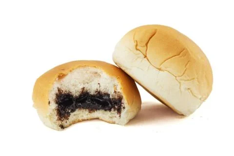 Fresh double bread isolated on white background Stock Photos