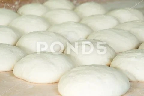 Fresh dough on the wooden board, pizza, Georgian bread Stock Photos