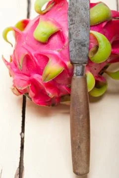 Fresh dragon fruit Stock Photos