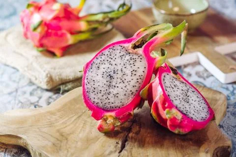 Fresh Dragon fruit Stock Photos