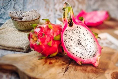 Fresh Dragon fruit Stock Photos
