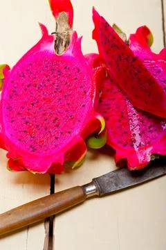 Fresh dragon fruit Stock Photos