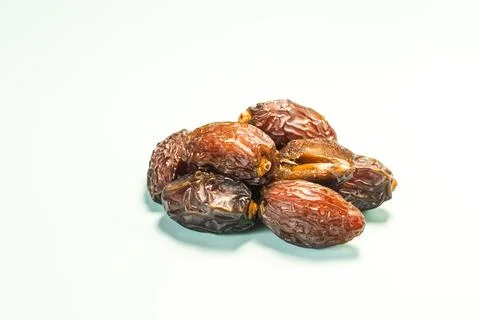 Fresh dried dates in close-up. Stock Photos
