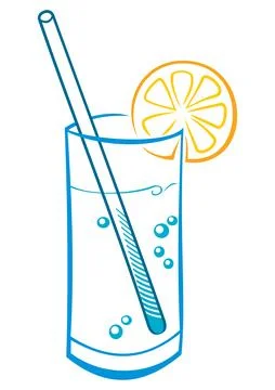 Fresh drink drawing Stock Illustration