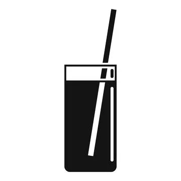 Fresh drink icon simple vector. Juice glass Ilustração Stock