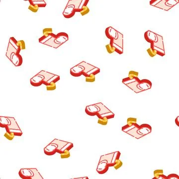 Fresh drink prepare from tomato isometric icon seamless pattern Stockillustratie