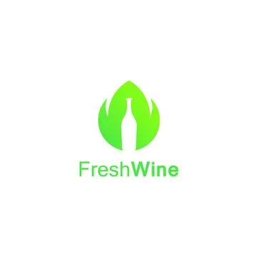 Fresh drink, wine. Vector logo template Stock Illustration
