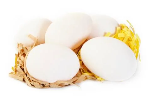 Fresh duck eggs Stock Photos