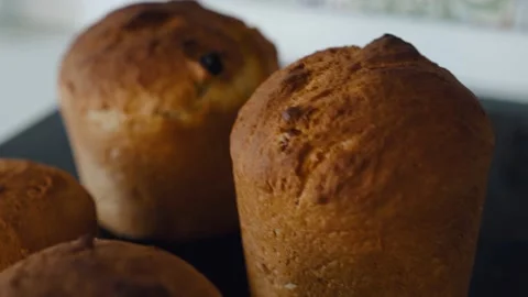 Fresh Easter cakes that just made. Easter clous-up. Stock Footage 147308071