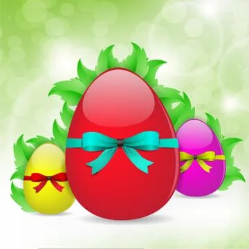 Fresh easter eggs background Illustrazione stock