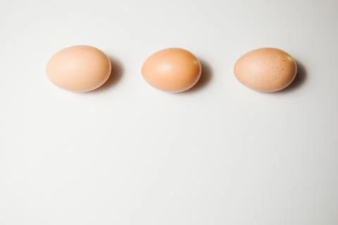 Fresh Easter eggs on a white background. happy Easter Stock Photos