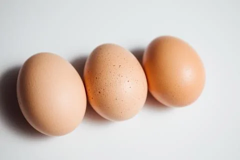 Fresh Easter eggs on a white background. happy Easter Stock Photos
