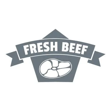 Fresh eco beef logo, simple style Stock Illustration