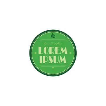 Fresh eco friendly green theme label Stock Illustration