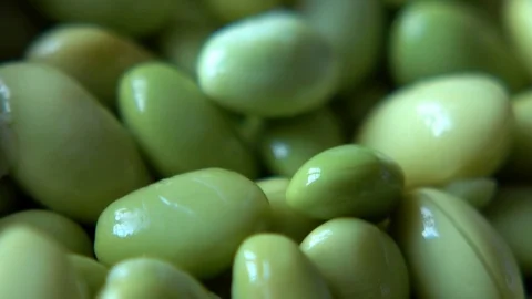 Fresh Edamame, or soy, beans, CU Stock Footage 85214389