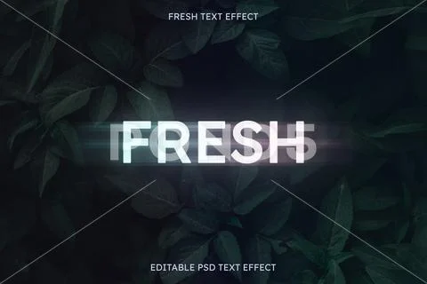 Fresh editable text PSD Template