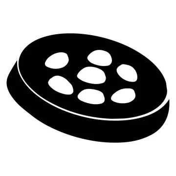 Fresh eggplant. A slice of eggplant. Vegetable ingredient for the kitchen. Stock Illustration