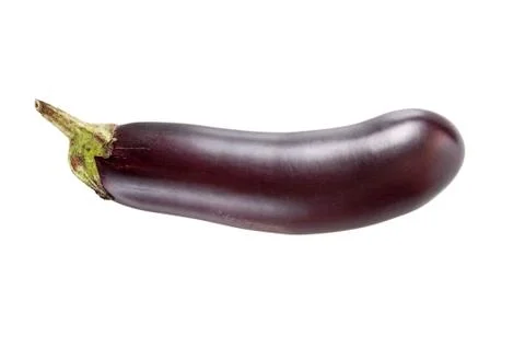 Fresh eggplant on a white background Stock Photos