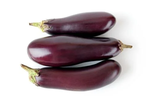 Fresh eggplant on a white background Stock Photos
