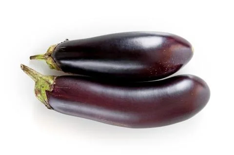 Fresh eggplant on a white background Stock Photos
