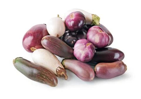 Fresh eggplant on a white background Stock Photos