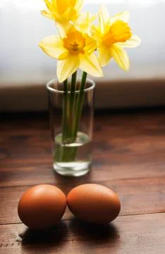 Fresh eggs for Breakfast Stock Photos