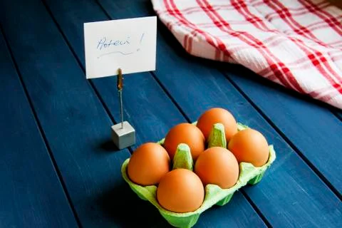 Fresh eggs for Breakfast Stock Photos