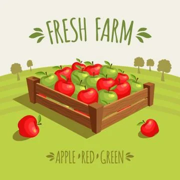 Fresh farm Stock Illustration
