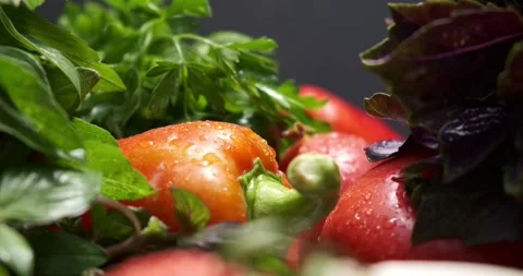 Fresh farm vegetables Stock Footage 136620796