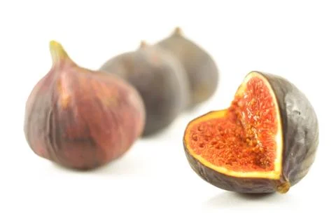 Fresh figs on a white background Stock Photos