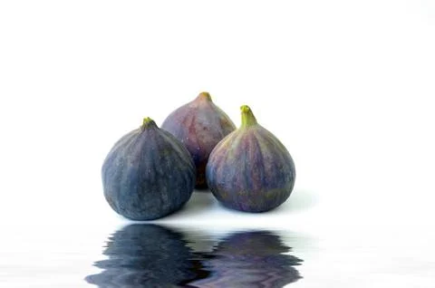 Fresh figs on white background Stock Photos