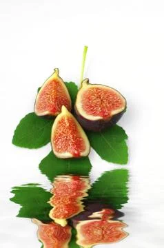 Fresh figs on white background Stock Photos