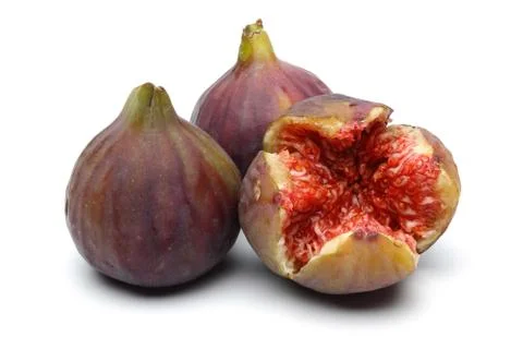 Fresh figs on white background Stock Photos
